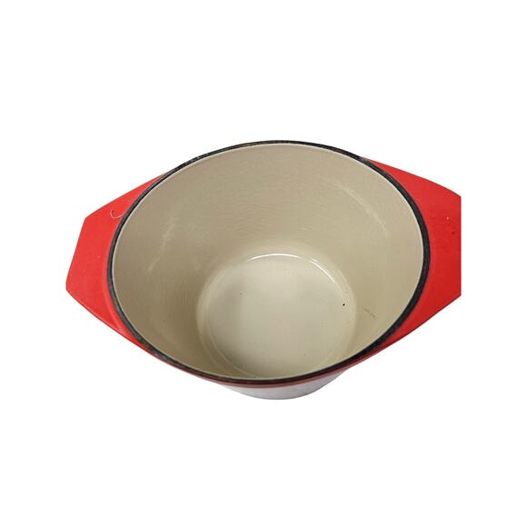 Le Creuset Cherry Enamel Cast Iron Fondue Pot French Enteraining Host - Picture 3 of 3